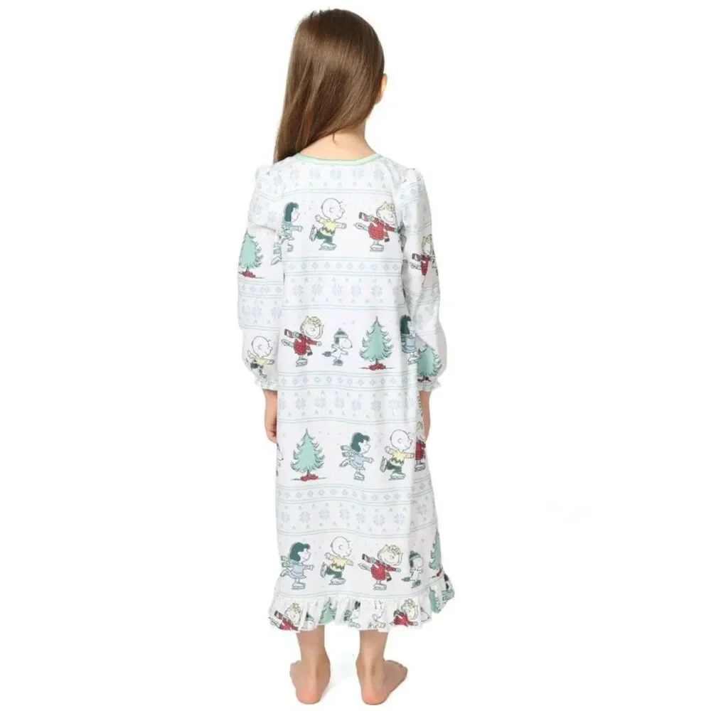 NEW Girls Sz 3 Toddler Christmas Holiday SNOOPY PEANUTS Soft Comfy Night Gown